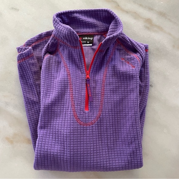 Viking Purple Quarter-Zip Pullover size M - Picture 1 of 6